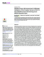 Mediterranean diet assessment challenges: Validation of the Croatian Version of the 14-item Mediterranean Diet Serving Score (MDSS) Questionnaire
