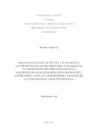 Procjena kvalitete života i intenziteta gastrointestinalnih simptoma u pacijenata sa sindromom iritabilnog kolona i gastroezofagealnom refluksnom bolešću (GERB) prije i poslije endoskopske procedure (gastroskopija i kolonoskopija)