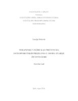 Terapijske vježbe kao prevencija osteoporotskih prijeloma u osoba starije životne dobi