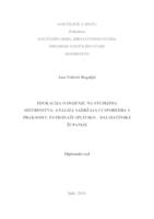 Edukacija o dojenju na studijima sestrinstva: analiza sadržaja i usporedba s praksom u patronaži Splitsko-dalmatinske zupanije
