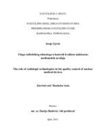 prikaz prve stranice dokumenta Uloga radiološkog tehnologa u kontroli kvalitete nuklearno medicinskih uređaja